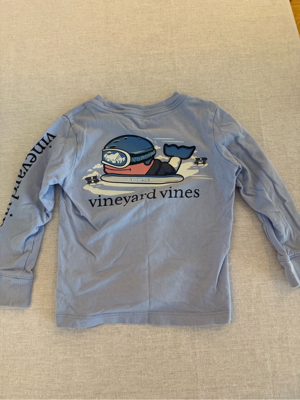 Snowboard themed long-sleeve kids tee from Vineyard Vines
